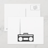 Boombox Postkarte (Vorne/Hinten)