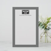 Boombox Radio Graphic Briefpapier (Stehend Vorderseite)
