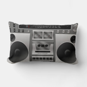 Boombox Radio Graphic Lendenkissen