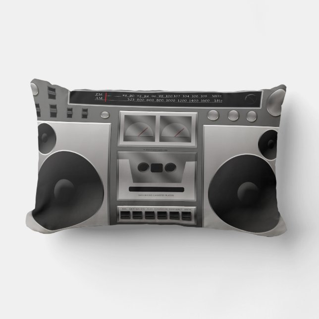 Boombox Radio Graphic Lendenkissen (Vorderseite)