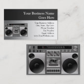 Boombox Radio Graphic Visitenkarte (Vorne/Hinten)