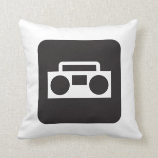 Boombox Radio Vintage 80er Jahre Kissen Dekor