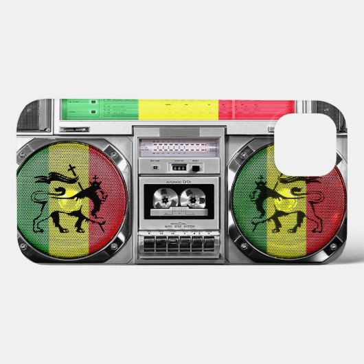 Boombox-Reggae Case-Mate iPhone Hülle (Rückseite (Horizontal))