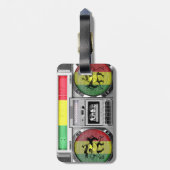 boombox Reggae Gepäckanhänger (Rückseite vertikal)