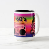 Boombox Retro Coffee Tasse 2 der 80er (VorderseiteRechts)