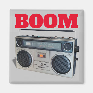BoomBox Retro Stereo Spaß Magnet