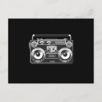 Boombox Vintag 80er Retromusik Hip Hop Rap schwarz