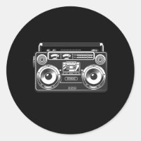 Boombox Vintag 80er Retromusik Hip Hop Rap schwarz