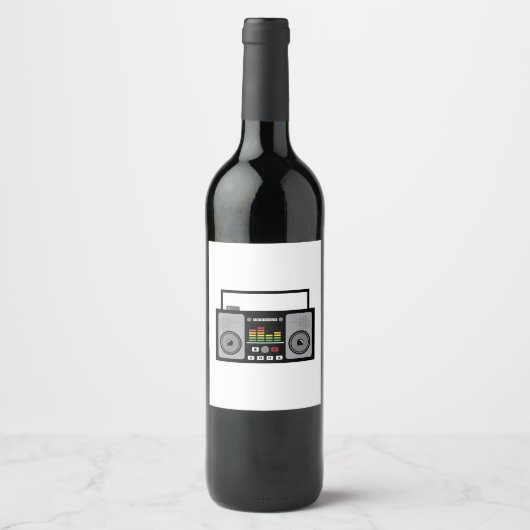 Boombox Weinetikett (Vorderseite)