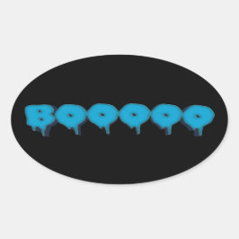 boomender Geistertextmagnet Ovaler Aufkleber