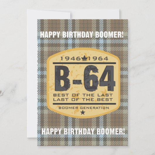 Boomer Birthday Einladung (Vorderseite)