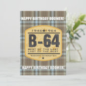 Boomer Birthday Einladung (Stehend Vorderseite)