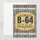 Boomer Birthday Einladung (Vorne/Hinten)