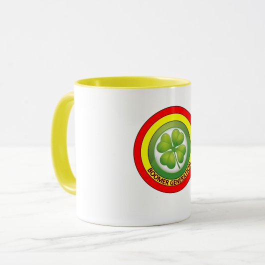 Boomer Lucky Clover Tasse (Vorderseite Links)