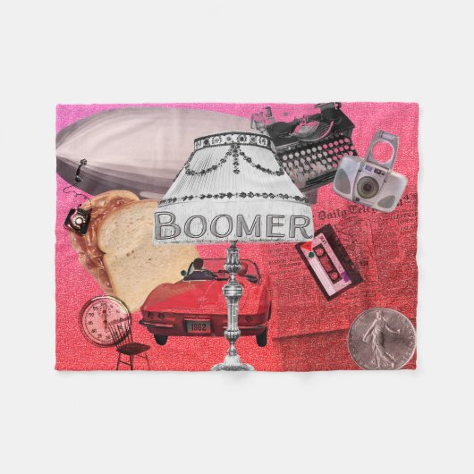 BOOMER Nostalgic Fleecedecke (Vorderseite (Horizontal))