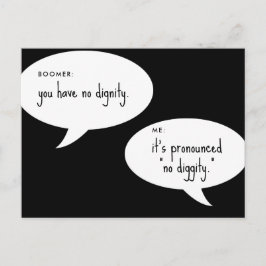 Boomer ohne Grabscherz Postkarte