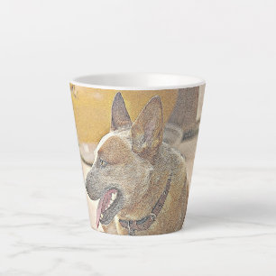Boomer Red Heeler Latte Tasse