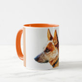"Boomer" rote Heeler zwei Ton-Tasse Tasse (Vorderseite Links)