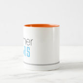 Boomer-Teer-Tasse mit 2 Tönen (R-Handed) Zweifarbige Tasse (Mittel)