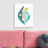 Boomerang Arc Mitte Jahrhundert 11" x 14" Wrapped Leinwanddruck (Insitu (Wohnzimmer))