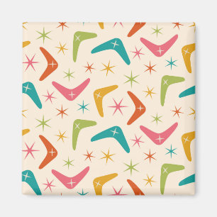 Boomerang aus dem mittleren Jahrhundert mit Retro- Magnet