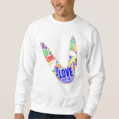 Boomerang Basic Liebe Dankbarkeit Anerkennung Sweatshirt (Vorderseite)