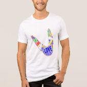 Boomerang Basic Liebe Dankbarkeit Anerkennung Tri-Blend Shirt (Vorderseite)