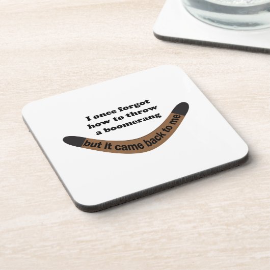 Boomerang Joke Getränkeuntersetzer (Linke Seite)