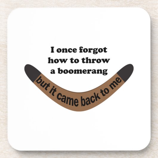 Boomerang Joke Getränkeuntersetzer (Vorderseite)