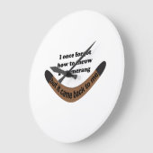 Boomerang Joke Große Wanduhr (Winkel)