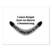 Boomerang Joke Gummistempel (Prägung)