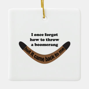 Boomerang Joke Keramikornament