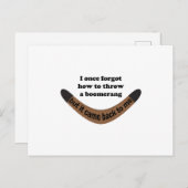 Boomerang Joke Postkarte (Vorne/Hinten)