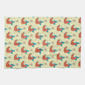 Boomerang Kidney Shaped Atomic Retro Mod Dish Geschirrtuch (Horizontal)