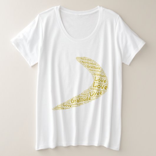 Boomerang Liebe, Dankbarkeit, Wertschätzung Große Größe T-Shirt (Design vorne)