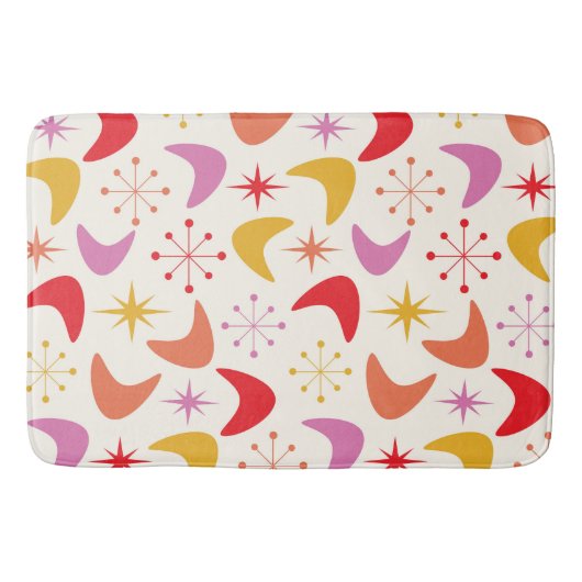 Boomerang Mitte des 20. Jahrhunderts mit atomaren  Badematte (Vorderseite)