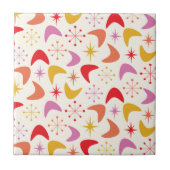 Boomerang Mitte des Jahrhunderts mit bunten Sterne Fliese (Vorderseite)