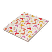 Boomerang Mitte des Jahrhunderts mit bunten Sterne Fliese (Seite)