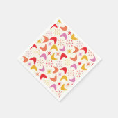 Boomerang Mitte des Jahrhunderts mit bunten Sterne Serviette (Ecke)