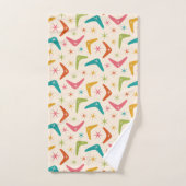 Boomerang Mitte des Jahrhunderts mit Retro-Sternex Badhandtuch Set (Handtuch)