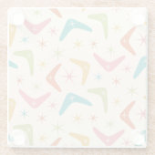 Boomerang Mitte des Jahrhunderts mit Retro-Sternex Glasuntersetzer (Rückseite)