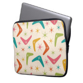 Boomerang Mitte des Jahrhunderts mit Retro-Sternex Laptopschutzhülle (Vorderseite Links)