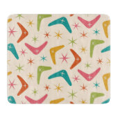 Boomerang Mitte des Jahrhunderts mit Retro-Sternex Schneidebrett (Vorderseite)