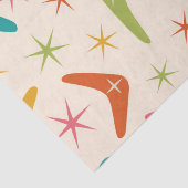 Boomerang Mitte des Jahrhunderts mit Retro-Sternex Seidenpapier (Detail)