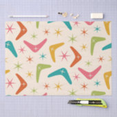 Boomerang Mitte des Jahrhunderts mit Retro-Sternex Seidenpapier (Handwerk)