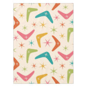 Boomerang Mitte des Jahrhunderts mit Retro-Sternex Tischdecke (Vorderseite)