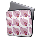 Boomerang Pink Gitarren Retro Fun Design Laptopschutzhülle (Vorderseite Links)