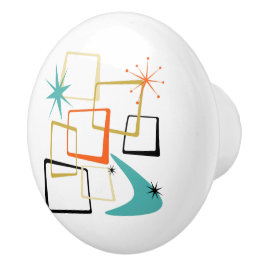 Boomerang-Plätze im Atomzeitalter Mitte des Jahrhu Keramikknauf