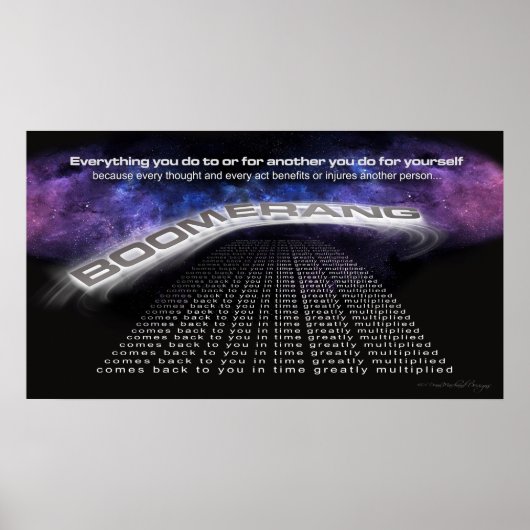 Boomerang Poster - Karma & Energy Reflection Wall (Vorne)