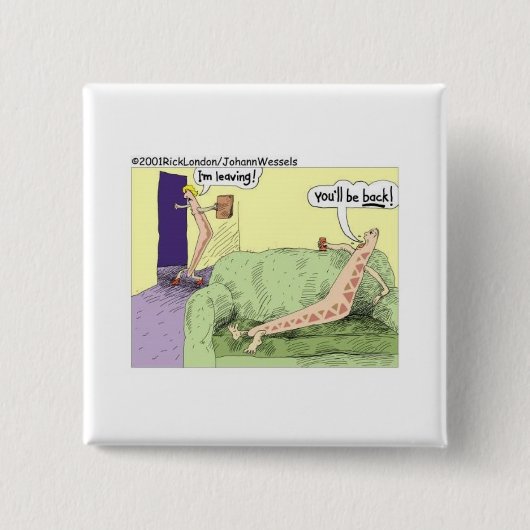 Boomerang Relagionships Funny Cartoon Geschenke &  Button (Vorderseite)